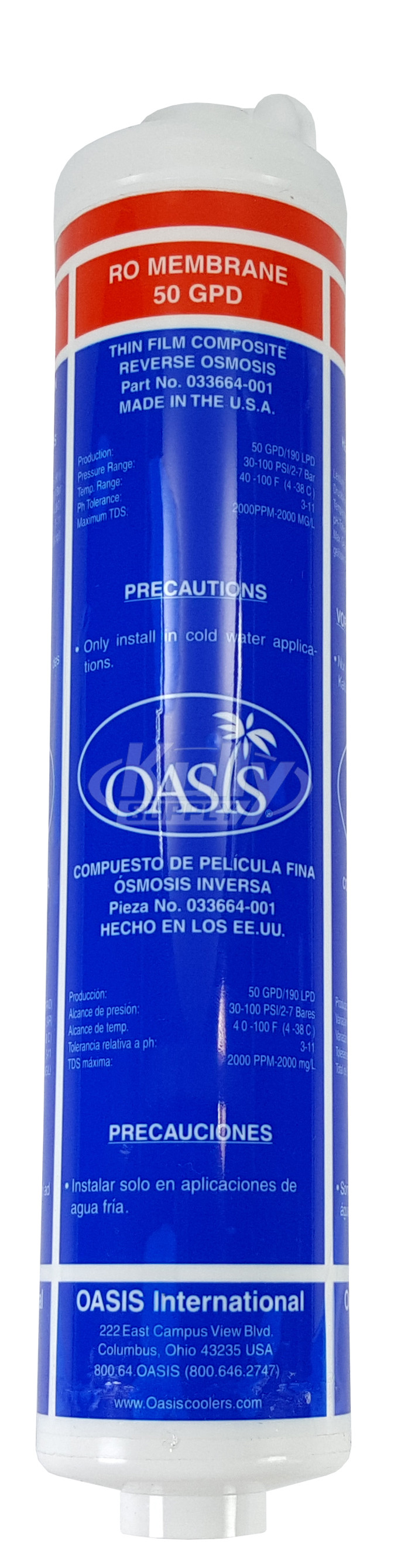 Oasis 033664-001 Filter, 50 Gpd Ro