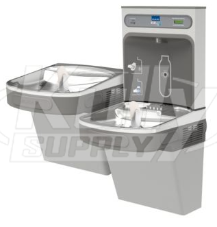 Elkay EZH20 LZSTLDDWSLK Filtered NON-REFRIGERATED Dual Drinking Fountain with Bottle Filler