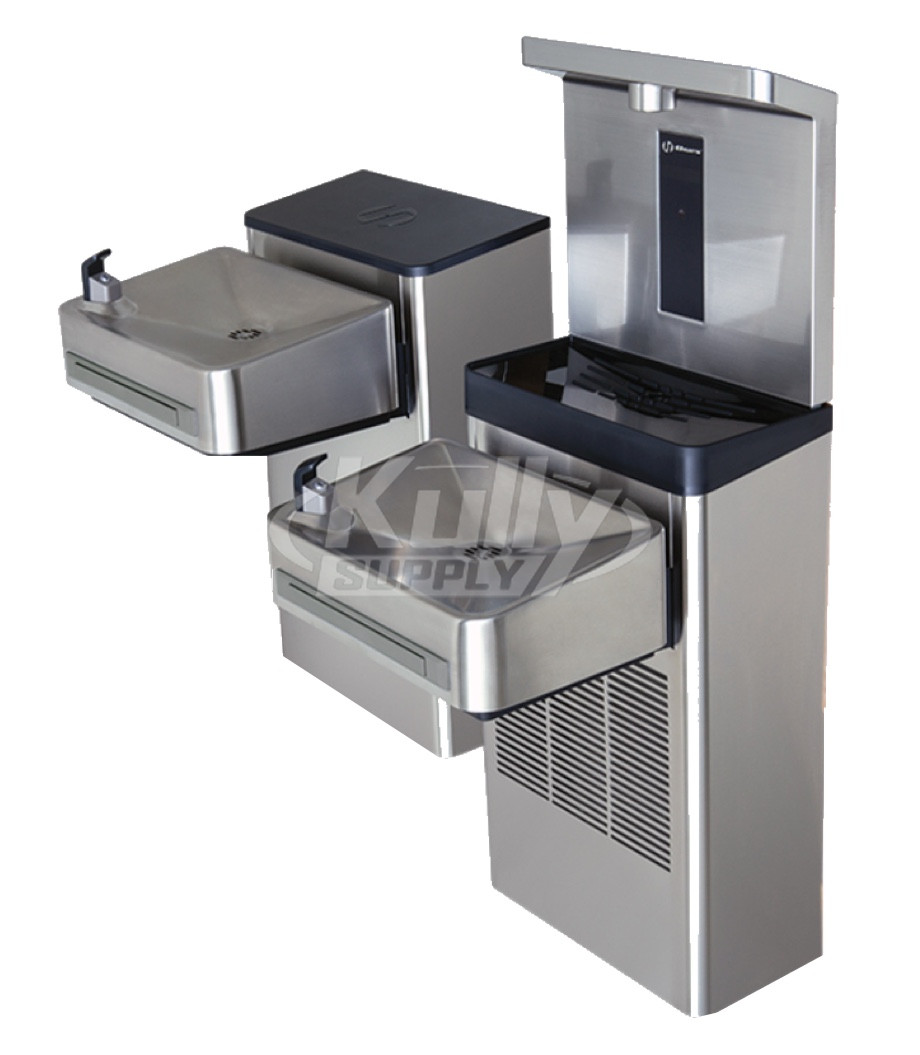 Haws 1212S Dual Drinking Fountain with Bottle Filler