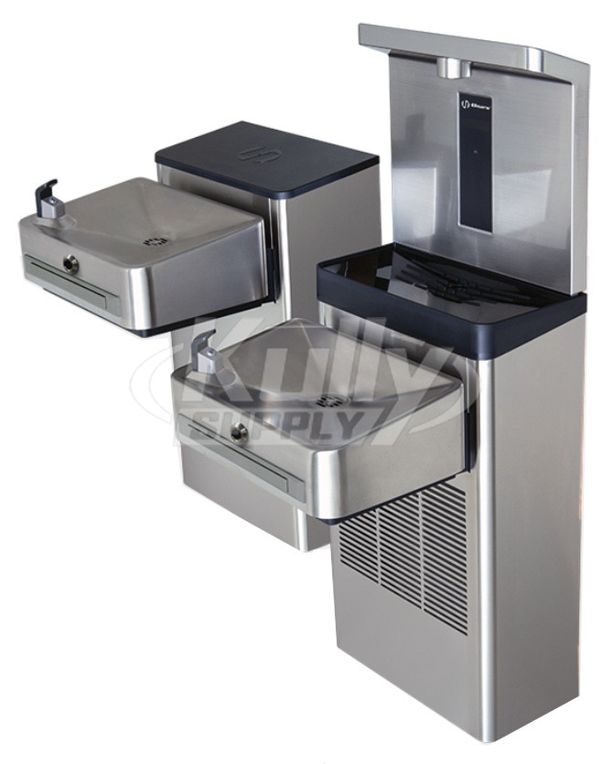 Haws 1212SH Sensor-Operated Dual Drinking Fountain with Bottle Filler