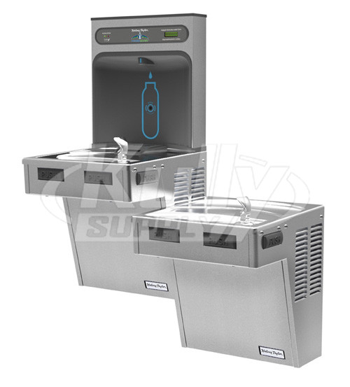 Halsey Taylor HTHB-HACDBL-SS HydroBoost NON-REFRIGERATED Bi-Level Fountain & Bottle Filler