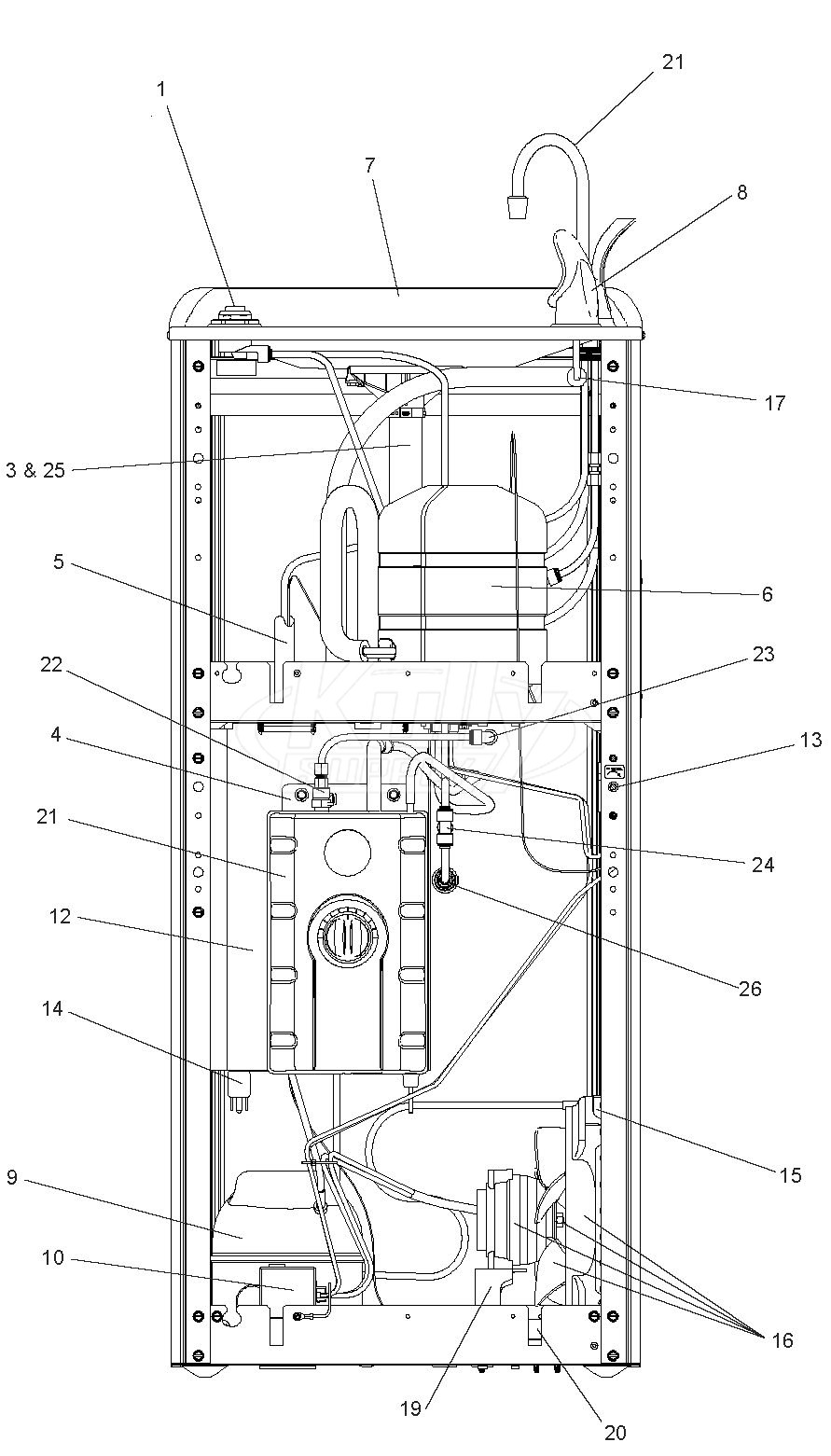 Elkay EFHA Drinking Fountain Parts Breakdown