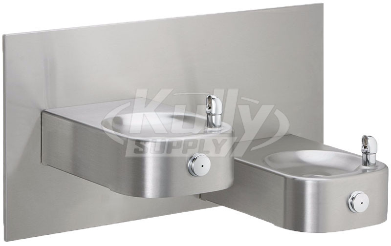 Elkay EHW217C NON-REFRIGERATED Heavy Duty Vandal-Resistant In-Wall Dual Drinking Fountain 