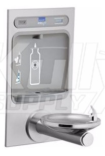 Elkay EZH2O EZWS-EDFPBM114K NON-REFRIGERATED Bottle Filling Station with Stainless Steel Integral SwirlFlo Fountain