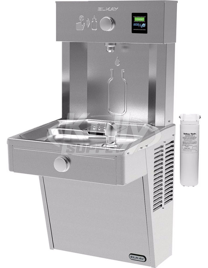 Halsey Taylor HydroBoost HTHBHVR8 Filtered Heavy Duty Vandal-Resistant Drinking Fountain with Bottle Filler