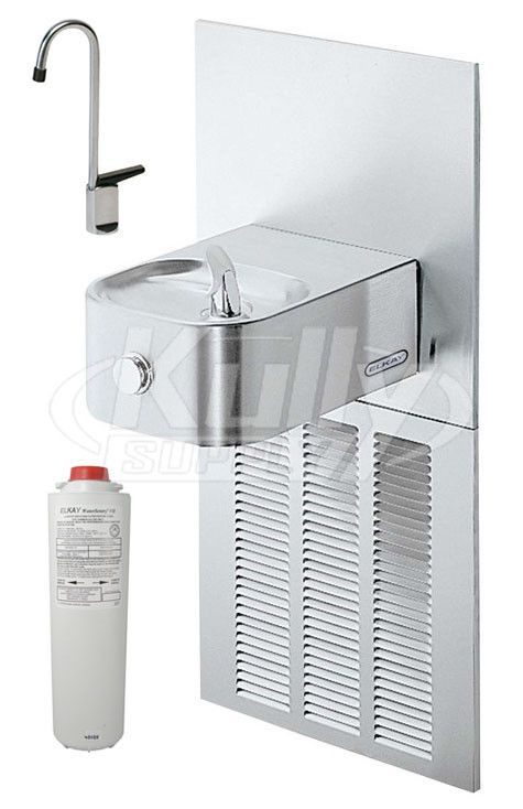 Elkay LNFEM8FK Filtered In-Wall Drinking Fountain with Glass Filler