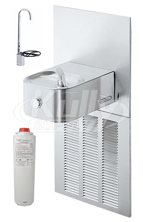 Elkay LNFEM8FK Filtered In-Wall Drinking Fountain with Glass Filler