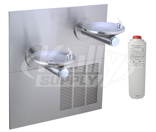 Elkay LRPBGRNM28RAK GreenSpec Filtered In-Wall Dual Drinking Fountain