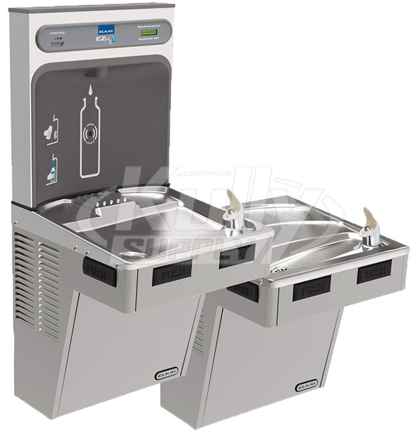 Elkay EZH2O EMABFTL8WSLK Dual Drinking Fountain with Bottle Filler