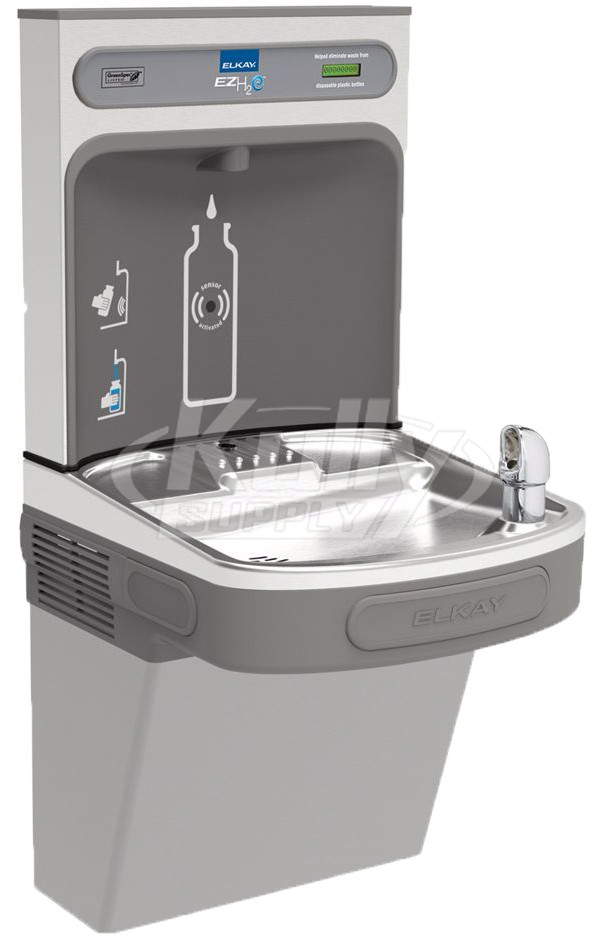 Elkay EZH2O EZSDWSVRLK NON-REFRIGERATED Drinking Fountain with Bottle Filler and Vandal-Resistant Bubbler