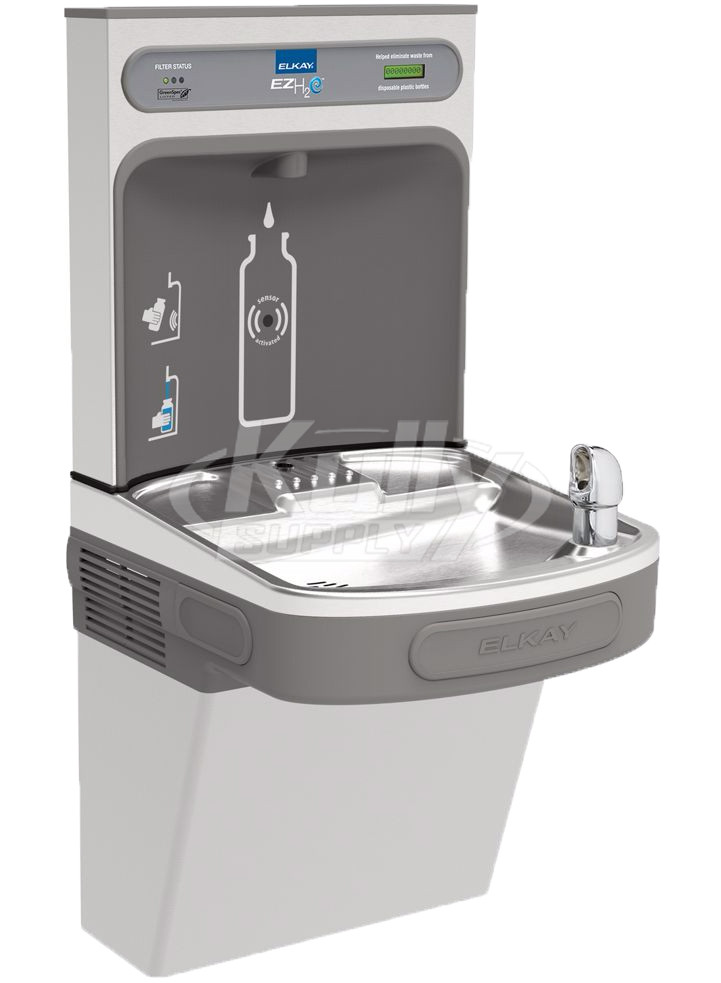 Elkay EZH2O EZSDWSVRSK Stainless Steel NON-REFRIGERATED Drinking Fountain with Bottle Filler and Vandal-Resistant Bubbler