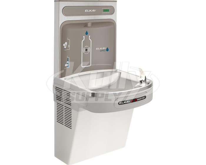 Elkay EZH2O EZO8WSLK Bottle Filling Station with Single Drinking Fountain Hands Free Activation