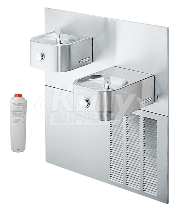 Elkay LNTE8K Filtered In-Wall Dual Drinking Fountain