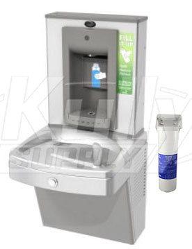 Oasis PGVF8SBF Filtered Vandal-Resistant Drinking Fountain with Manual Bottle Filler