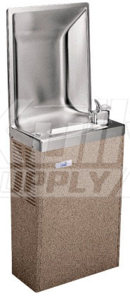 Oasis PLF8S Semi-Recessed Backsplash Drinking Fountain with Glass Filler