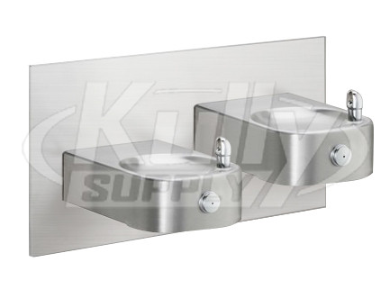 Elkay EHW217RAC NON-REFRIGERATED In-Wall Dual Drinking Fountain with Vandal-Resistant Bubbler