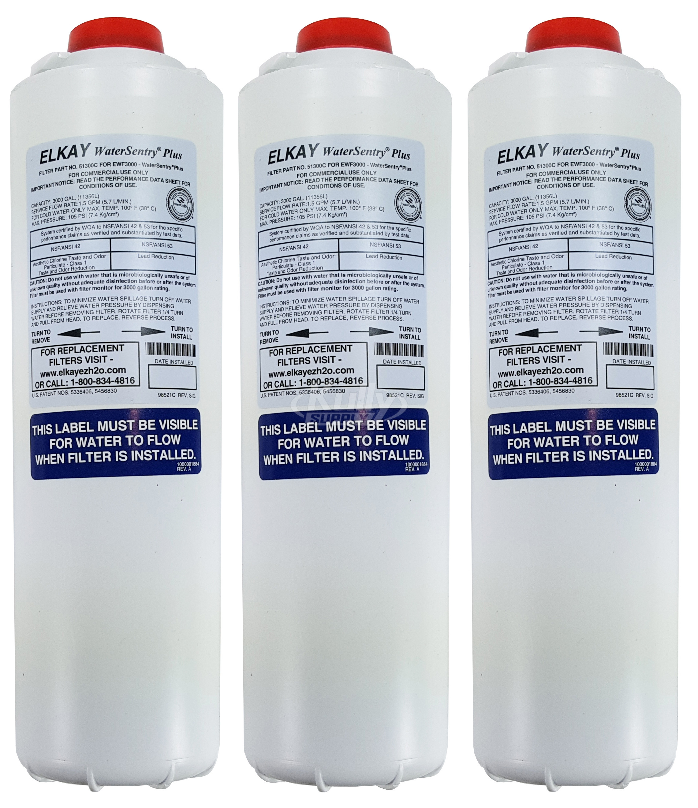 Elkay 51300c 3pk Ezh2o Water Sentry Plus Replacement Filter 3 Pack Drinkingfountaindoctor Com