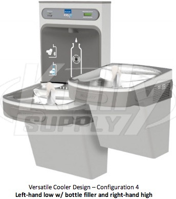 Elkay Ezh2o Lzstl8wslk Filtered Dual Station Drinking Fountain With Bottle Filling Station Drinkingfountaindoctor Com