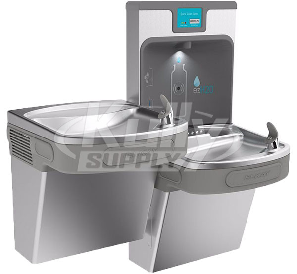 Elkay Enhanced EZH2O LZSTL8WSSP Filtered StainlessSteel DualStation