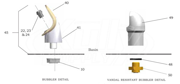 thumbnail image 2 of Elkay 97446C Vandal-Resistant Bubbler Kit - Chrome Replacement Drinking Fountain Accessory 2 of 9