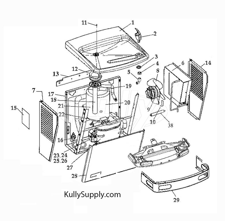 Oasis Pg8acs Dual Station Drinking Fountain Parts Breakdown Drinkingfountaindoctor Com