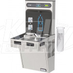 Halsey Taylor HydroBoost HTHB-HAC8WF-SS Filtered Stainless Steel Drinking Fountain with Bottle Filler