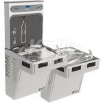 Elkay EZH2O LMABFTL8WSSK Filtered Stainless Steel Dual Drinking Fountain with Bottle Filler