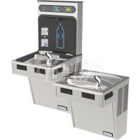 Halsey Taylor HydroBoost HTHB-HAC8BLSS-NF Stainless Steel Dual Drinking Fountain with Bottle Filler