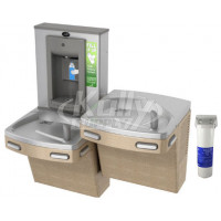 Oasis PGF8SBFSL Filtered Dual Drinking Fountain with Manual Bottle Filler