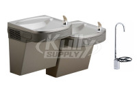 Elkay EZSTLDDLFC NON-REFRIGERATED Dual Drinking Fountain with Glass Filler