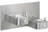 Elkay EHW217FPK Freeze Resistant, NON-REFRIGERATED Heavy Duty Vandal-Resistant In-Wall Dual Drinking Fountain