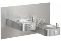 Elkay EHWM17FPK Freeze Resistant, NON-REFRIGERATED Heavy DutyVandal-Resistant  In-Wall Dual Drinking Fountain