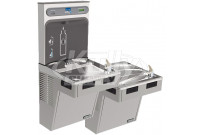 Elkay EZH2O LMABFTL8WSLK Filtered Dual Drinking Fountain with Bottle Filler