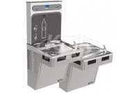 Elkay EZH2O EMABFTLDDWSLK NON-REFRIGERATED Dual Drinking Fountain with Bottle Filler