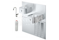 Elkay LNTE8FK Filtered In-Wall Dual Drinking Fountain with Glass Filler
