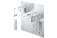 Elkay LNTEM8FK Filtered In-Wall Dual Drinking Fountain with Glass Filler