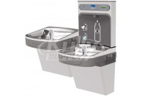Elkay EZH2O LZSTL8WSVRSK Filtered Stainless Steel Dual Drinking Fountain with Bottle Filler and Vandal-Resistant Bubbler