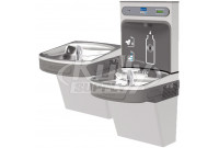 Elkay EZH2O EZSTL8WSVRSK Stainless Steel Dual Drinking Fountain with Bottle Filler and Vandal-Resistant Bubbler