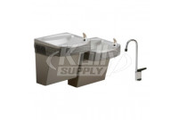 Elkay EZSTLDDLFC NON-REFRIGERATED Dual Drinking Fountain with Glass Filler