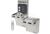 Halsey Taylor HydroBoost HTHB-HACG8BLSS-WF GreenSpec Filtered Stainless Steel Dual Drinking Fountain with Bottle Filler