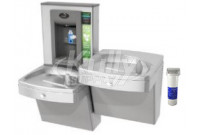 Oasis PGVF8SBFSL Filtered Vandal-Resistant Dual Drinking Fountain with Manual Bottle Filler