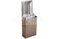 Oasis PLF14S Stainless Steel Semi-Recessed Backsplash Drinking Fountain