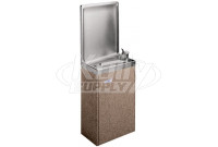 Oasis PLF14SM Stainless Steel Semi-Recessed Backsplash Drinking Fountain