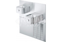Elkay ERFPVR28K In-Wall Dual Drinking Fountain with Vandal-Resistant Bubbler