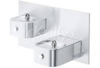Elkay EDFPVR217C NON-REFRIGERATED In-Wall Dual Drinking Fountain with Vandal-Resistant Bubbler